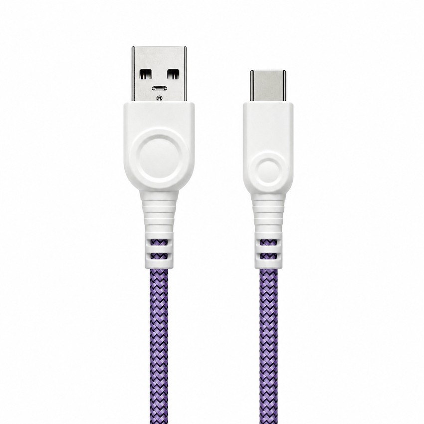 Colorful Braided Anti-Tangle Fast Charging Type-C High-Speed Sync Cable for Computer Car IOS-Tinned Copper Conductor in Stock