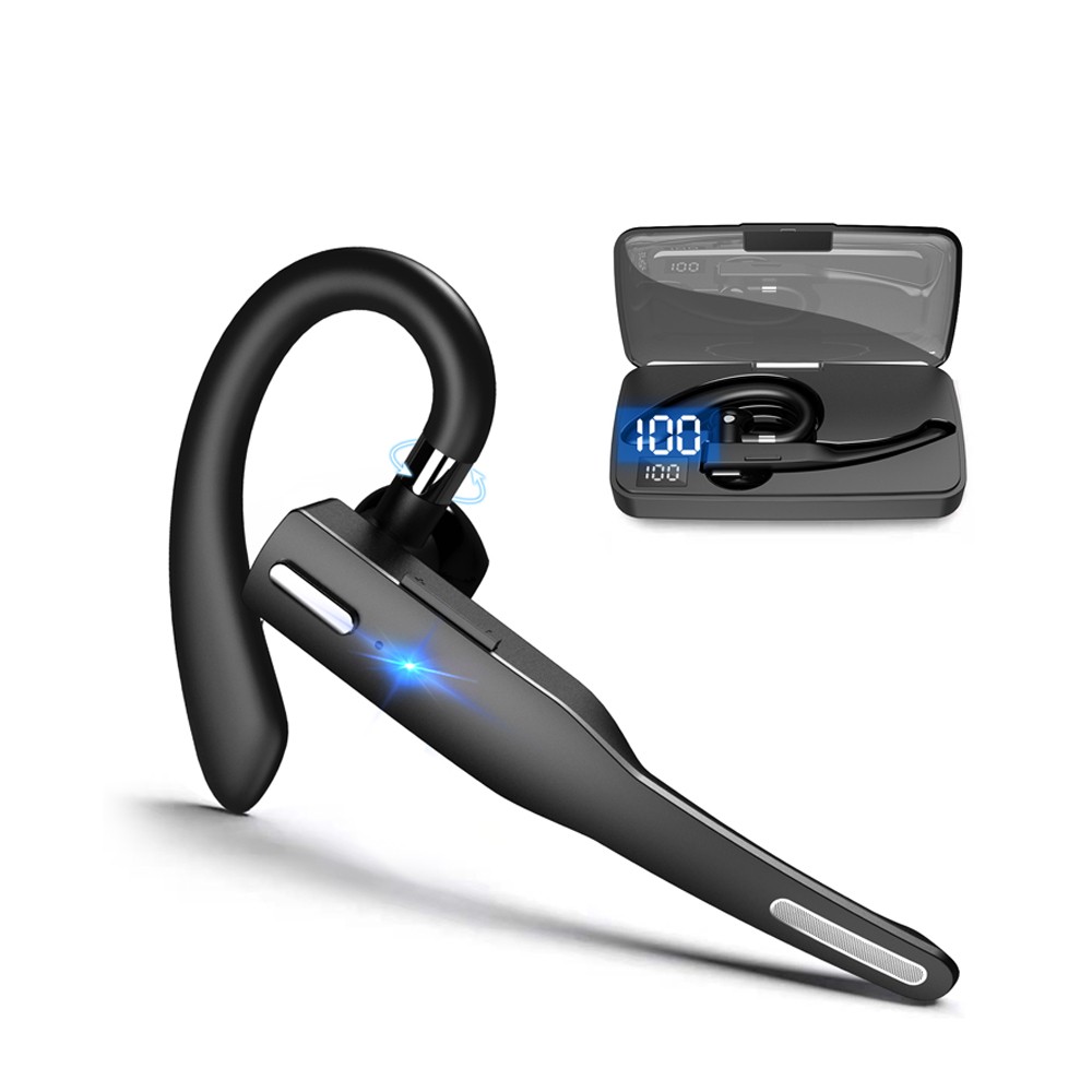 Hot Selling Handsfree Driver Earphones LED Power Display Hanging Sports Earbuds Business Single Ear Wireless Headset for